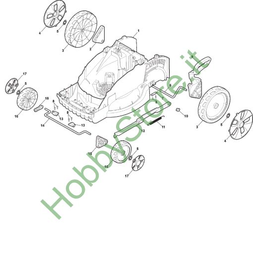 Picture of Chassis E Regolazione Altezza di Taglio