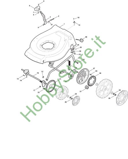 Picture of Chassis E Regolazione Altezza di Taglio
