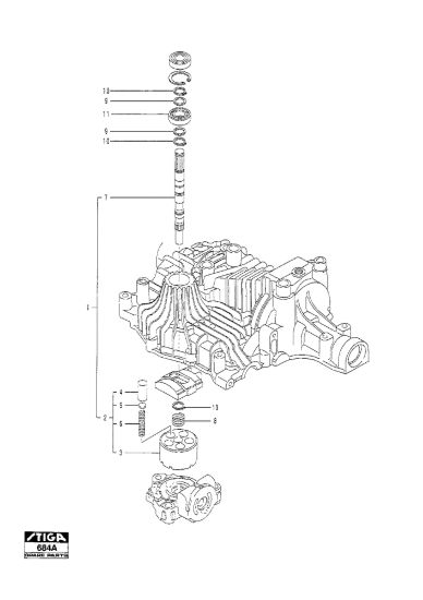Picture of Kanzaki Transaxle K-61E Pump Shaft