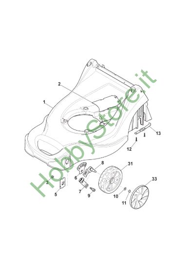 Picture of Chassis E Regolazione Altezza di Taglio