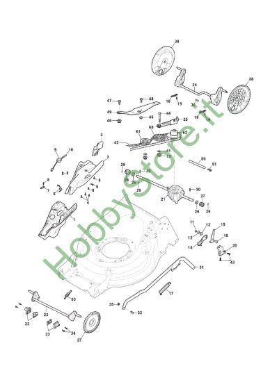 Picture of Chassis E Regolazione Altezza di Taglio