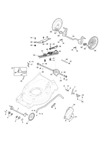 Picture of Chassis E Regolazione Altezza di Taglio