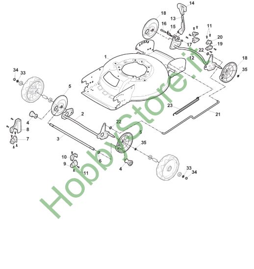 Picture of Chassis E Regolazione Altezza di Taglio