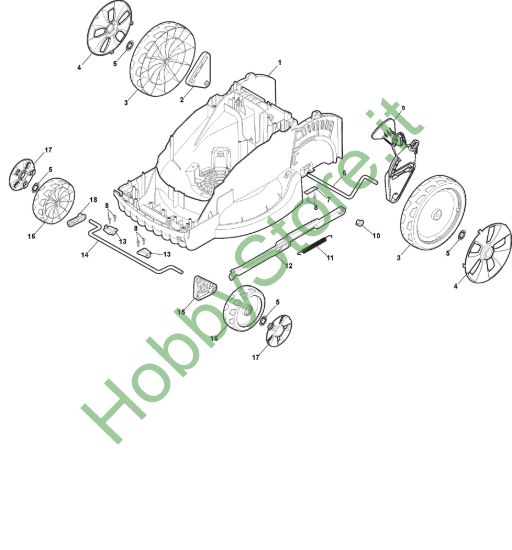 Picture of Chassis E Regolazione Altezza di Taglio