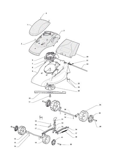 Picture of Chassis E Regolazione Altezza di Taglio
