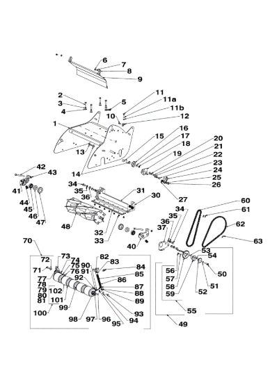 Picture of Blade Assembly,Front Rollers,Chains