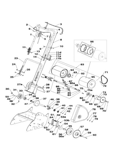 Picture of Opc/Clutch Levers,Control Cables,Rear Rollers