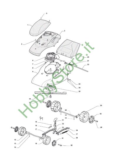 Picture of Chassis E Regolazione Altezza di Taglio