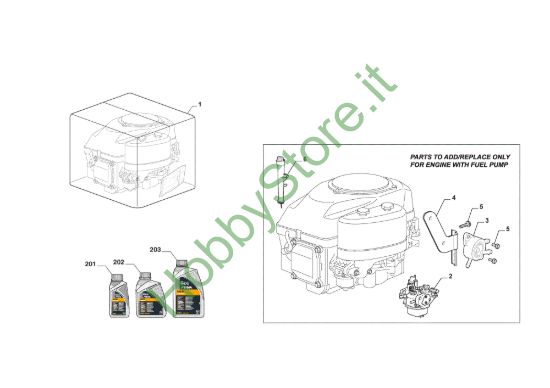 Picture of Motore Completo, Pompa Benzina