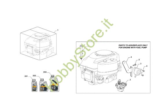 Picture of Motore Completo, Pompa Benzina