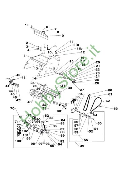 Picture of Blade Assembly,Front Rollers,Chains