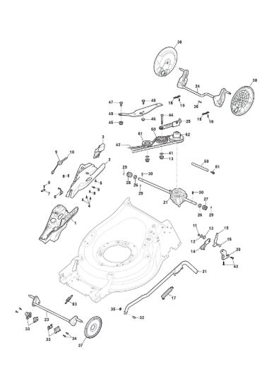 Picture of Chassis E Regolazione Altezza di Taglio