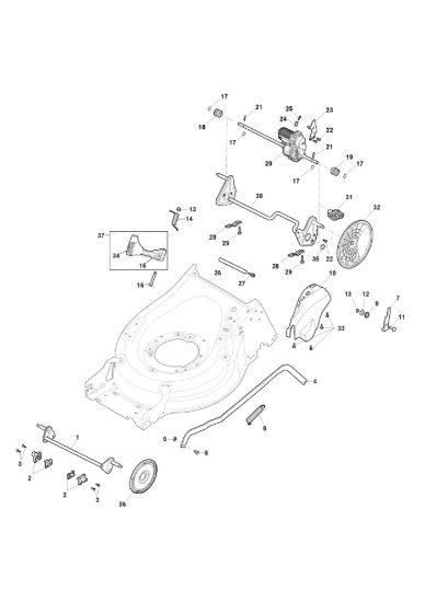 Picture of Chassis E Regolazione Altezza di Taglio
