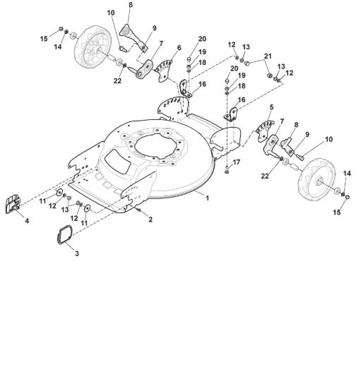 Picture of Chassis E Regolazione Altezza di Taglio
