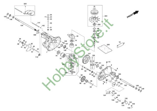 Picture of Gruppo Trasmissione, Hydro-Gear T2-BDBE-2X1A-16X1