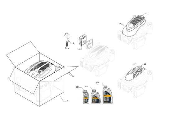 Picture of Motore Completo, Copertura Motore _ WBE 200 LS