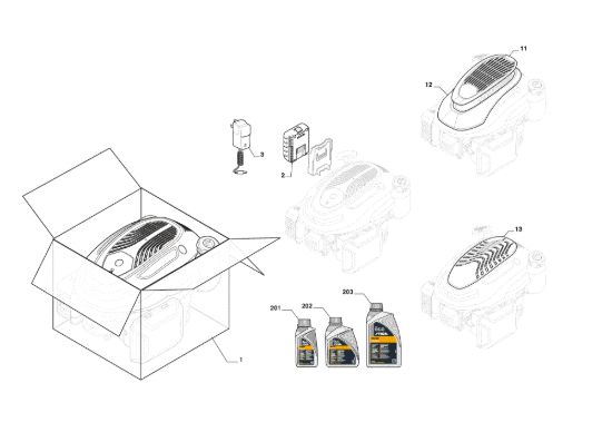 Picture of Motore Completo, Copertura Motore _ WBE 200 LS