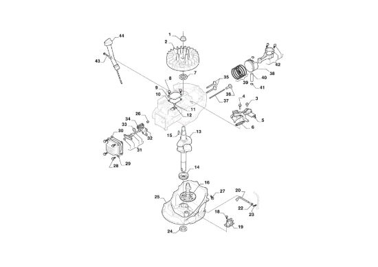 Picture of Motore - Pistone, Albero Motore _ WBE 200