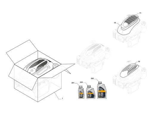 Picture of Motore Completo, Copertura Motore _ WBE 200