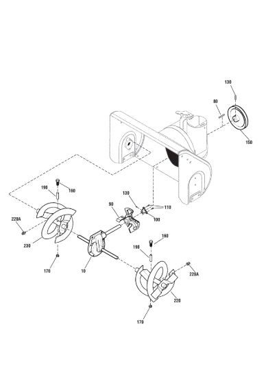 Picture of Gear case, auger