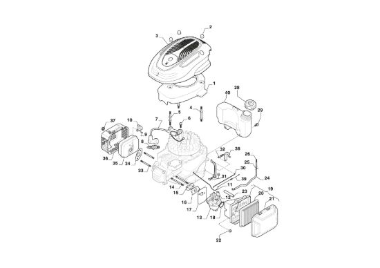 Picture of Motore - Carburatore, Serbatoio _ WBE 140 LS