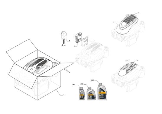 Picture of Motore Completo, Copertura Motore _ WBE 140 LS