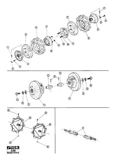 Picture of Rubber Wheels Iron Wheels Wheel Weights Extension Shafts