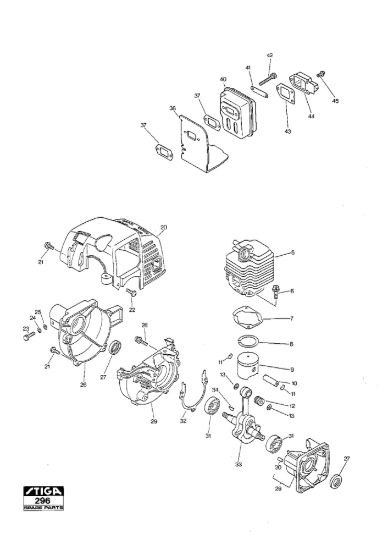 Picture of Petrol Trimmer Cylinder Crankcase