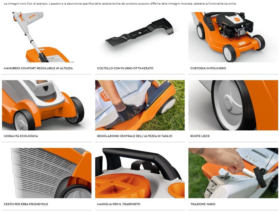 caratteristiche tosaerba rma stihl